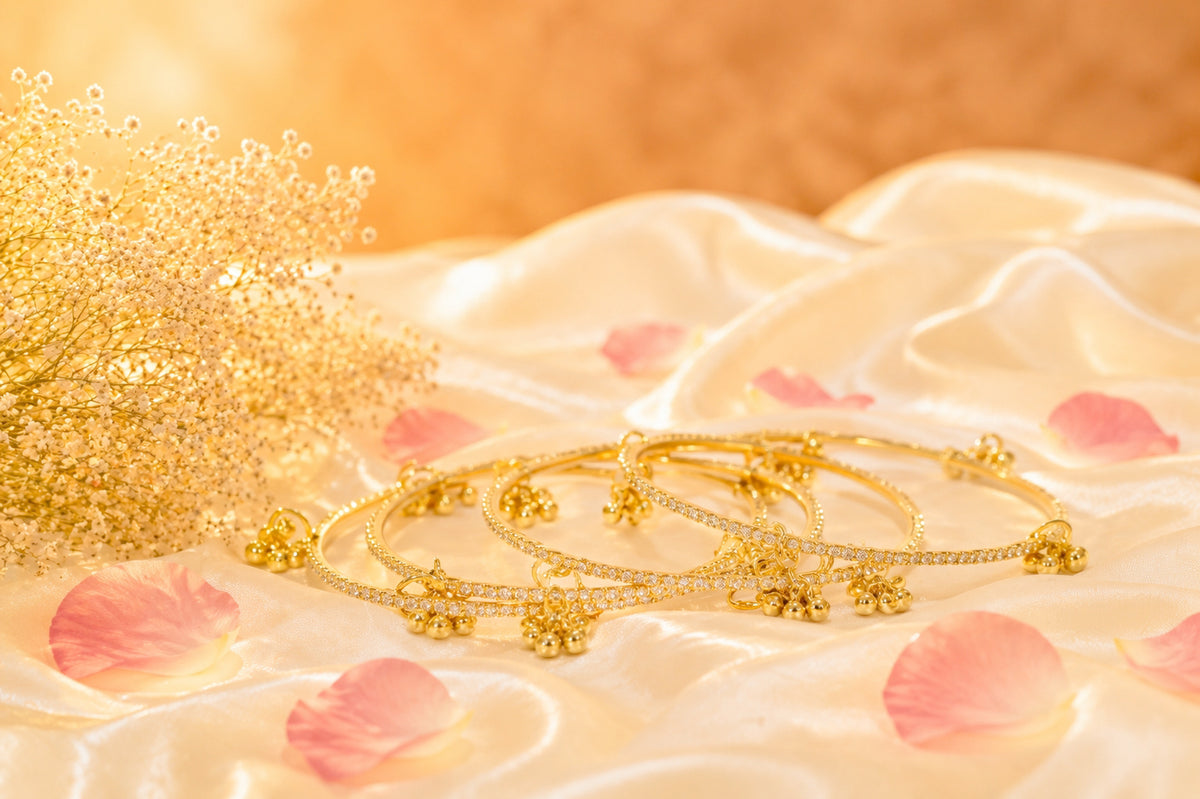 Rhinestone Ghungroo Bangles