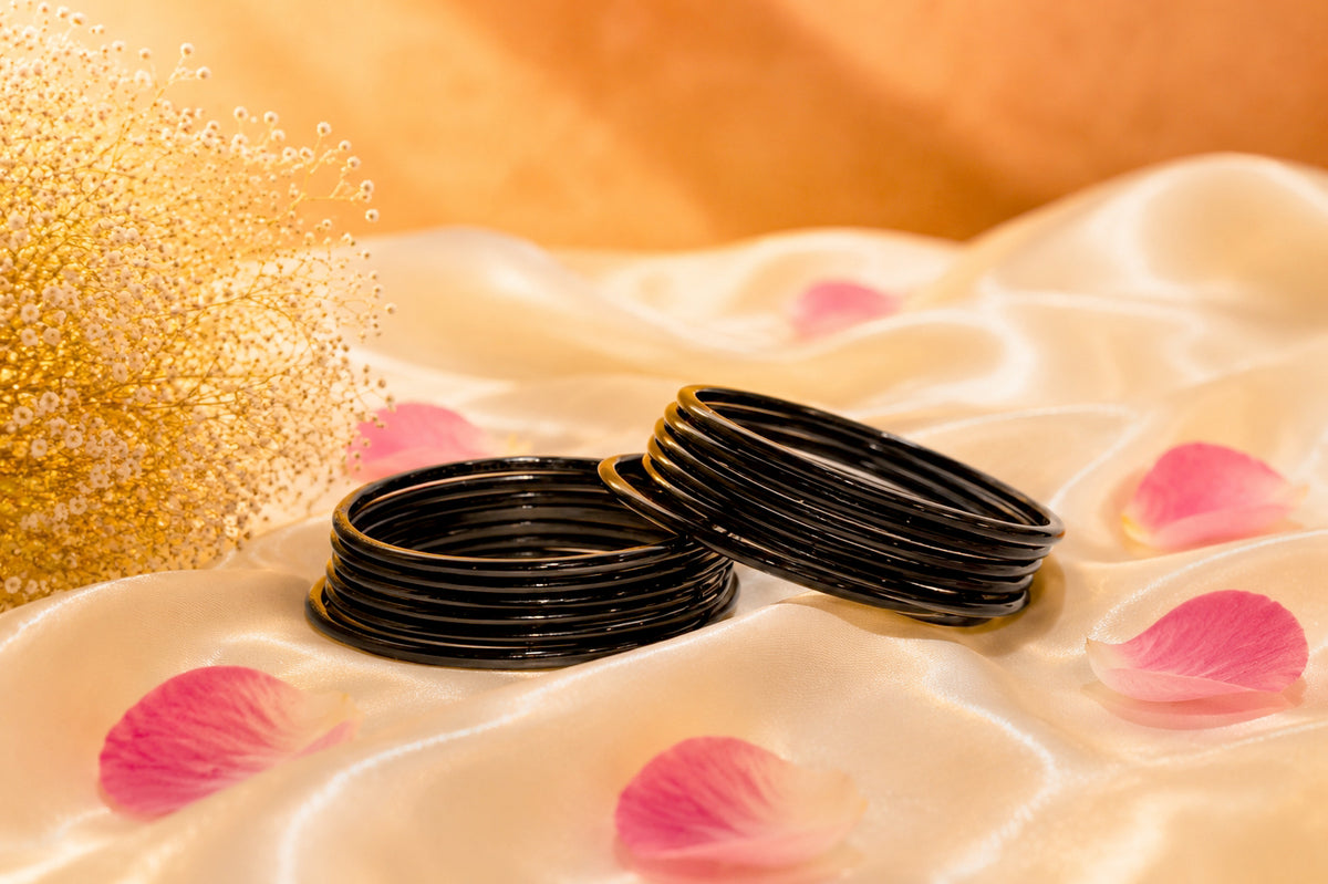Black Plain Bangles