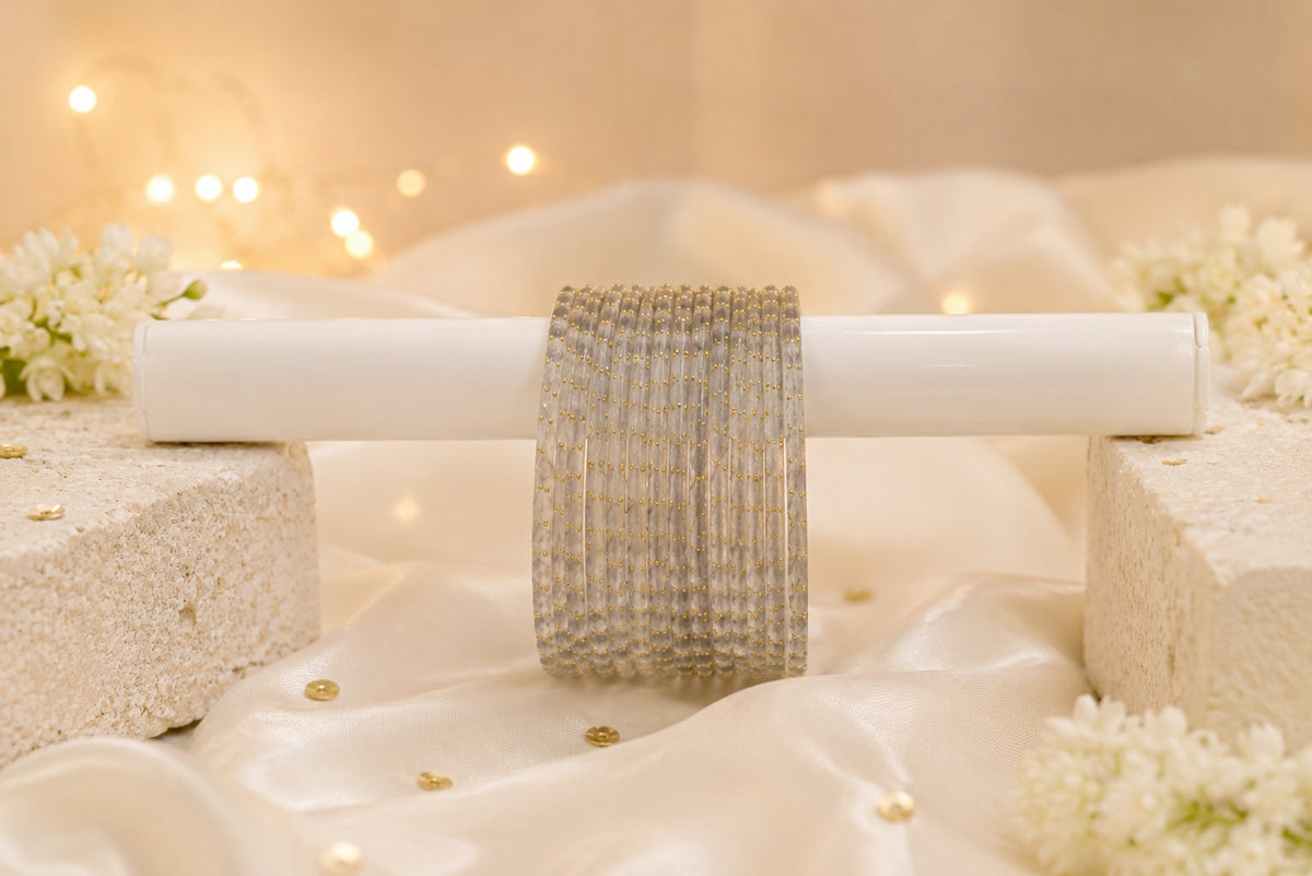 Raindrop Grey Bangles