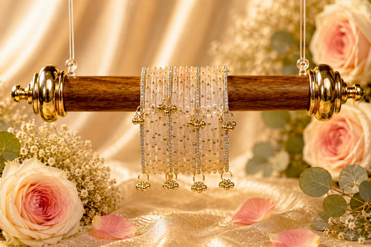 Juli Peach Rhinestone Set