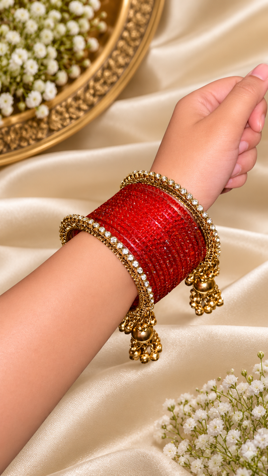 Red Bangle Set