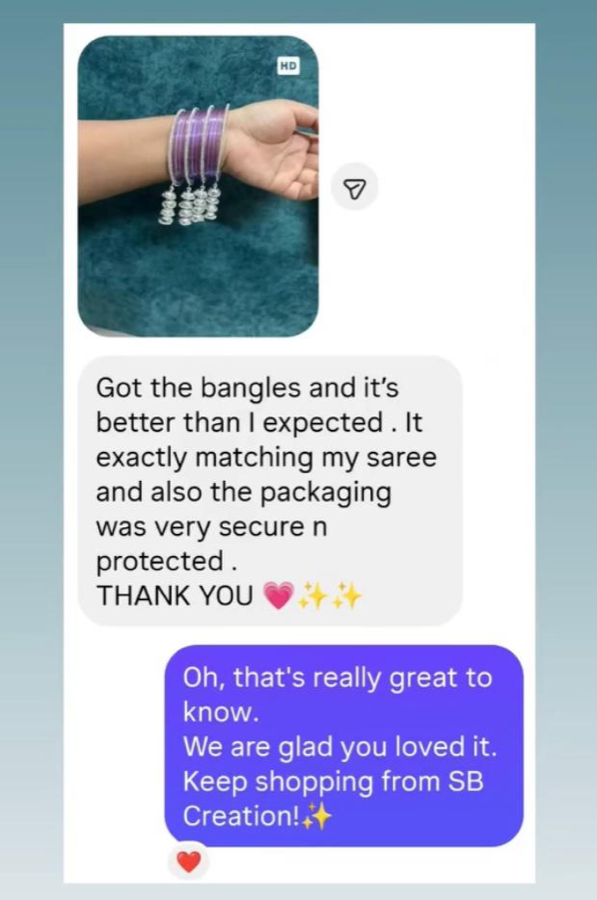 WhatsApp message: better than I expected, packaging was very secure