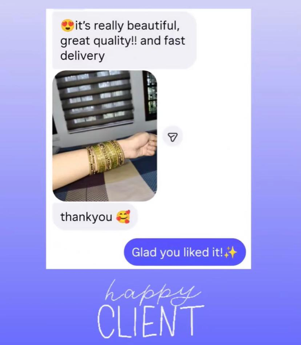 Instagram message: really beautiful, great quality and fast delivery