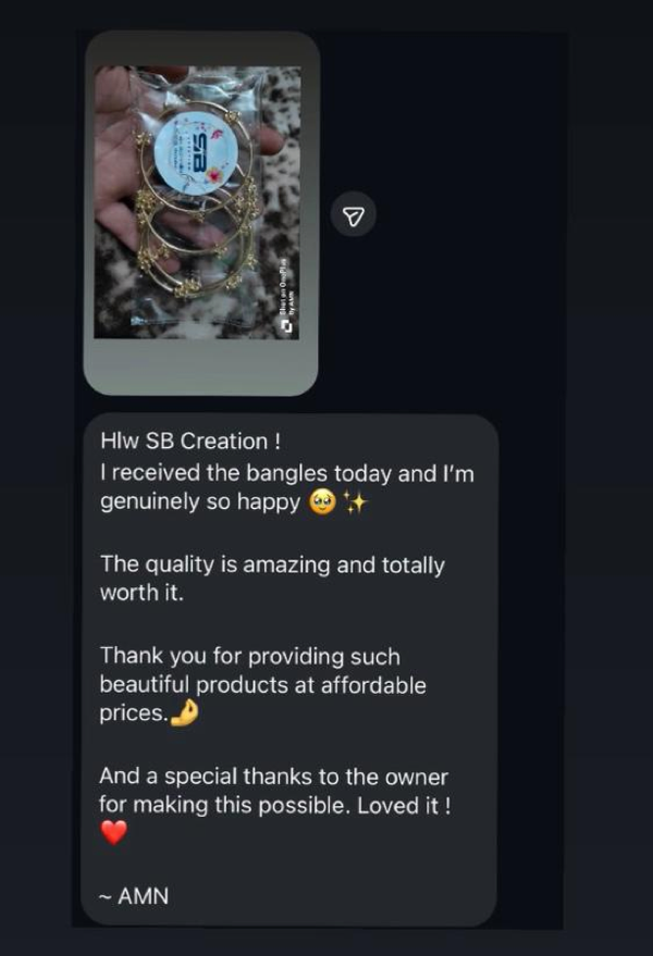 Instagram message: the quality is amazing and totally worth it